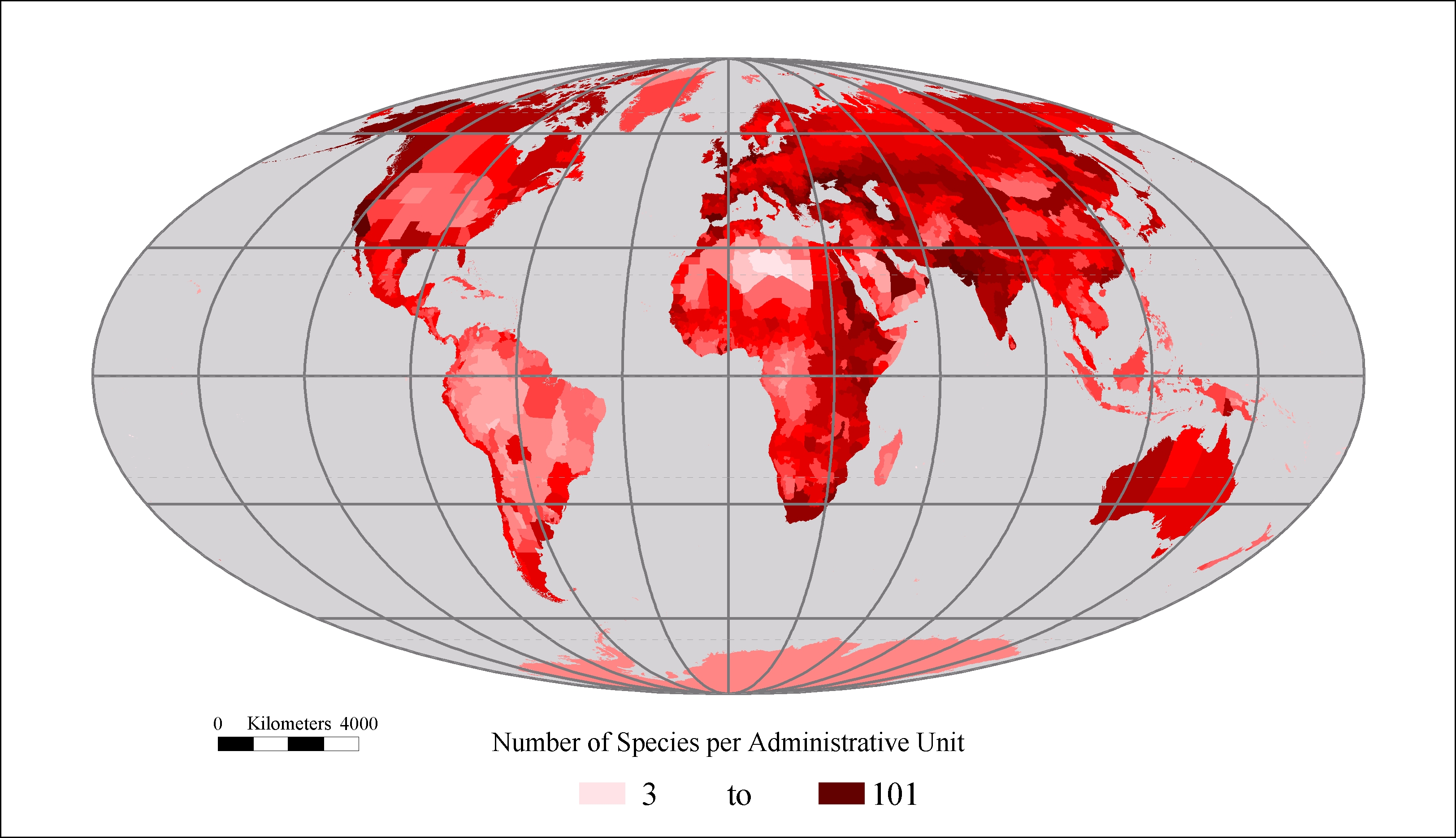 Species per administrative unit